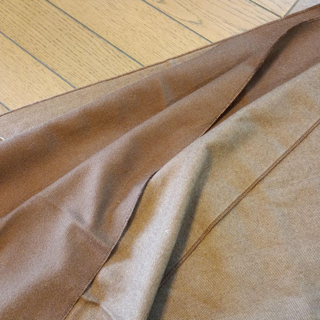 Paul Stuart ブラウン マフラー 美品 カシミヤ シルク