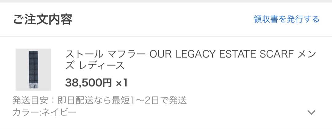 ourlegacy ストール　ESTATE SCARF 最終