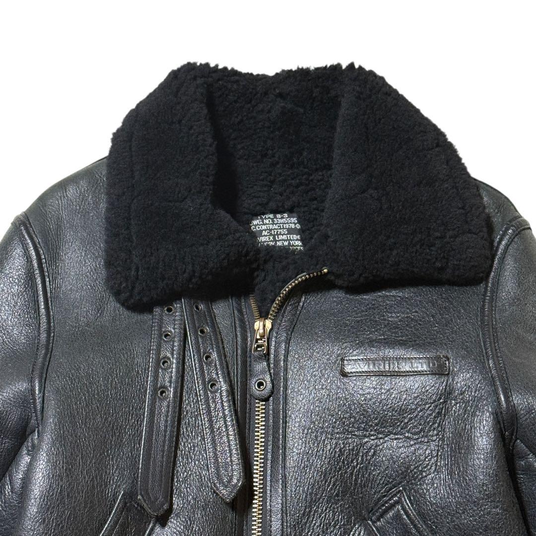 ✨希少美品✨ AVIREX B-3 フライトジャケット ブラック USA製 34