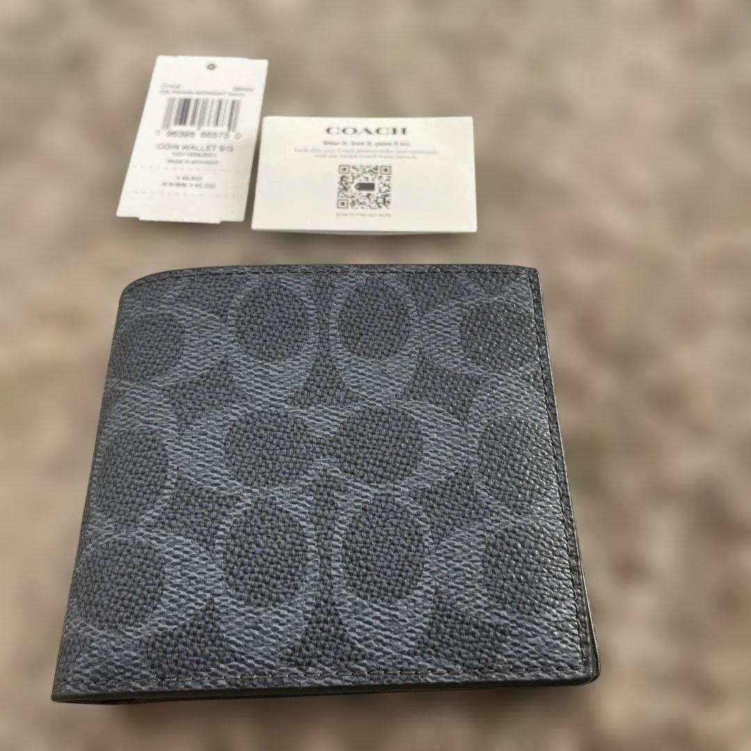 新品未使用　49,500円　COACH COIN WALLET SIG 二つ折り