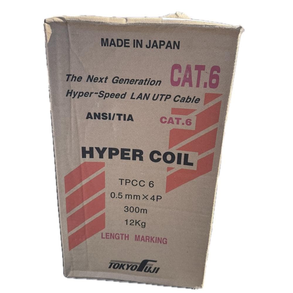 冨士 LANケーブル TPCC 6 Cat.6A 0.5mm×4P 300m 黒