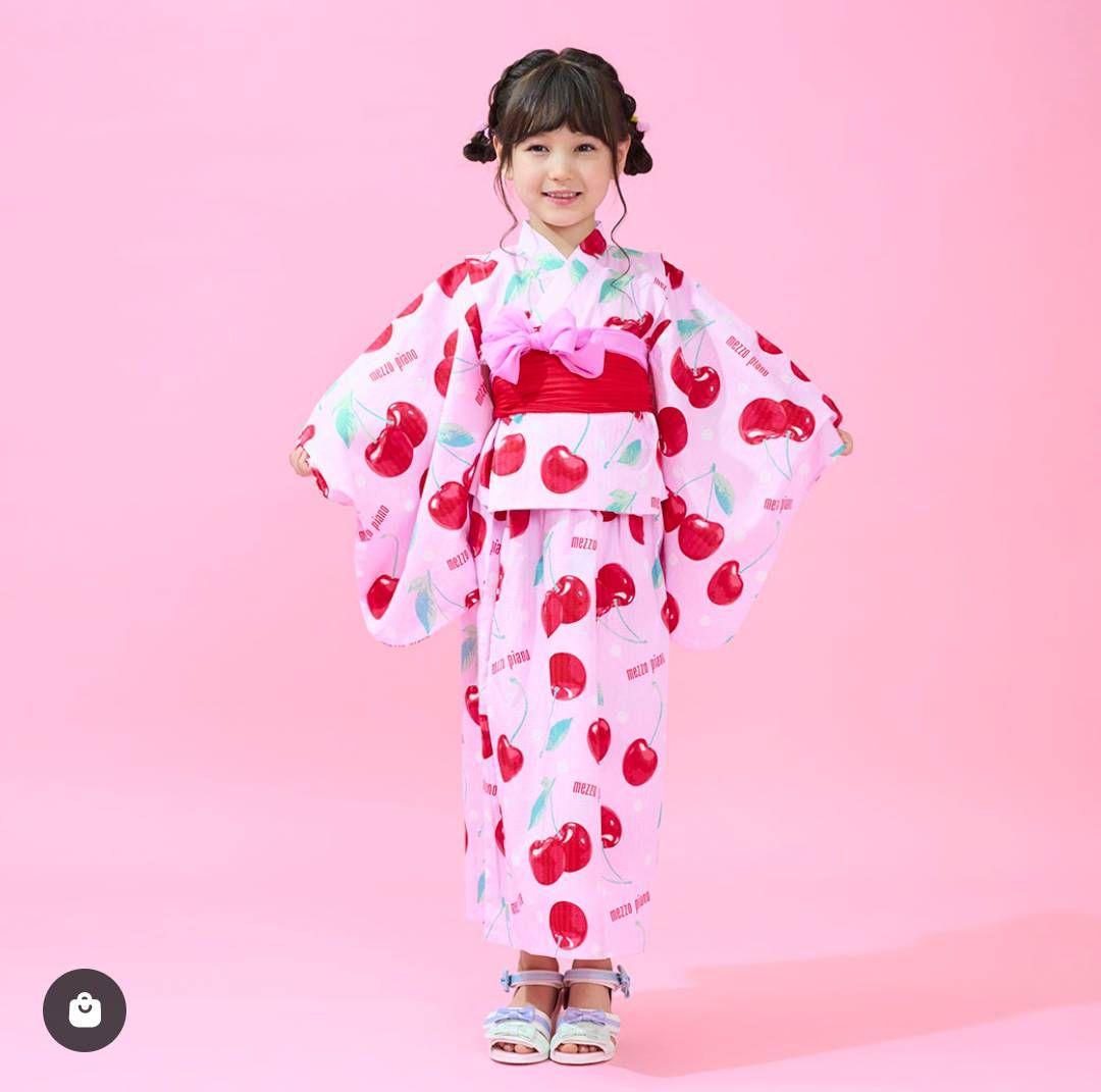 メゾピアノ 140cm 新品未使用 浴衣 チェリー柄 セットアップ 2024新作