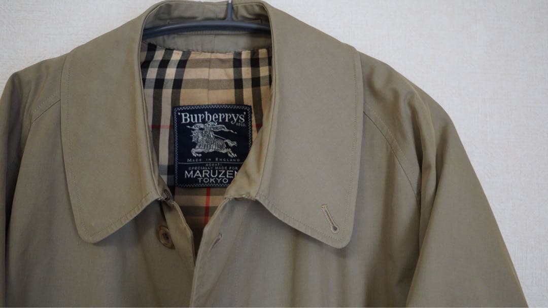 Burberry 一枚袖　英国製　丸善別注　コットン100 ステンカラーコート