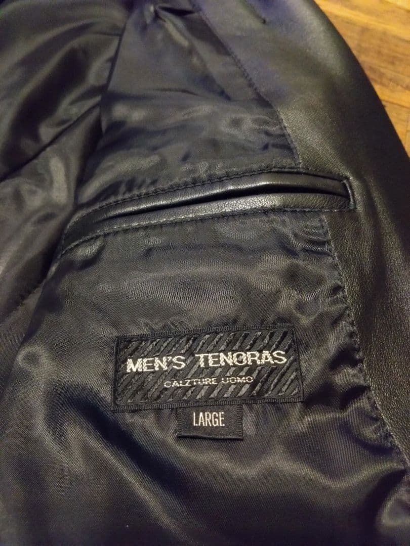 ★極美品 MENS TENORAS ブラックレザージャケット