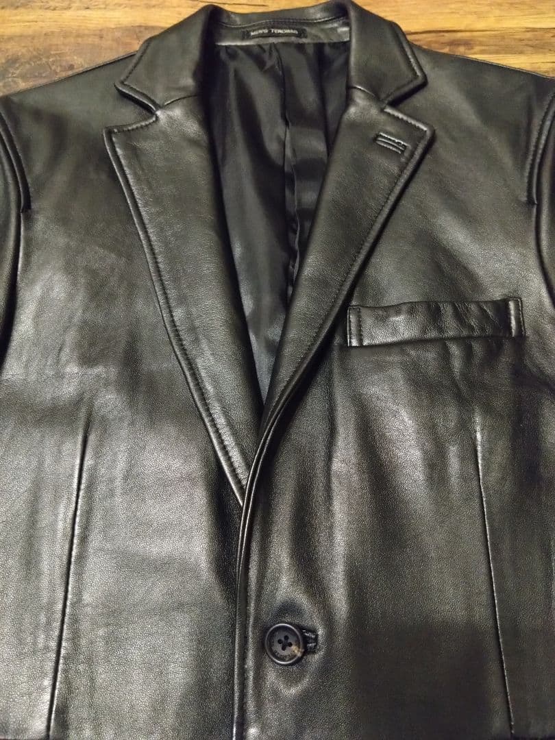 ★極美品 MENS TENORAS ブラックレザージャケット