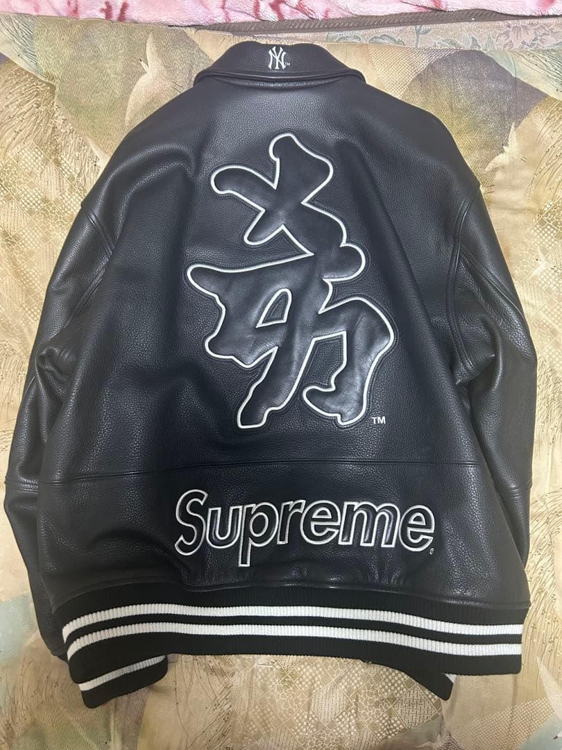 ジャケット・アウター Supreme kanji leather varsity jacket XL
