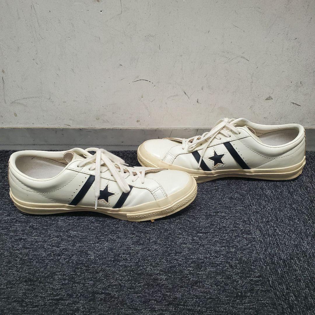 29cm コンバース ジャックスター ホワイトレザー 茶心