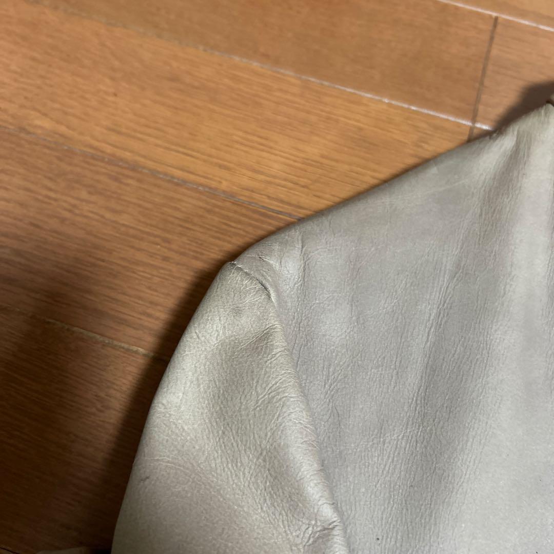 キャサリンハムネット　シープレザーシングルライダースジャケット　Lサイズ