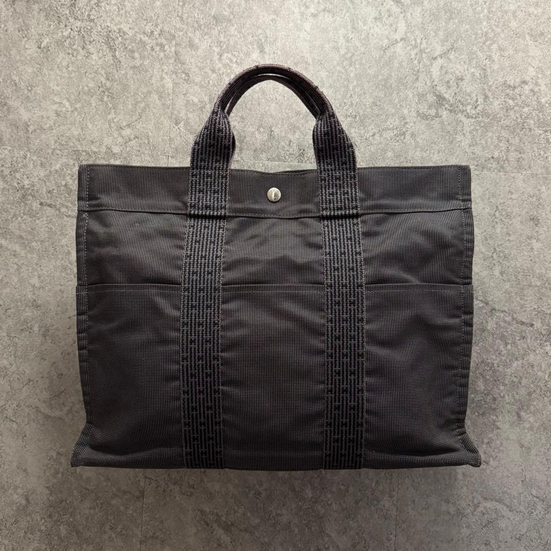 【カデナ付】HERMES エルメス　エールライン　MM トートバッグ　A4PC可