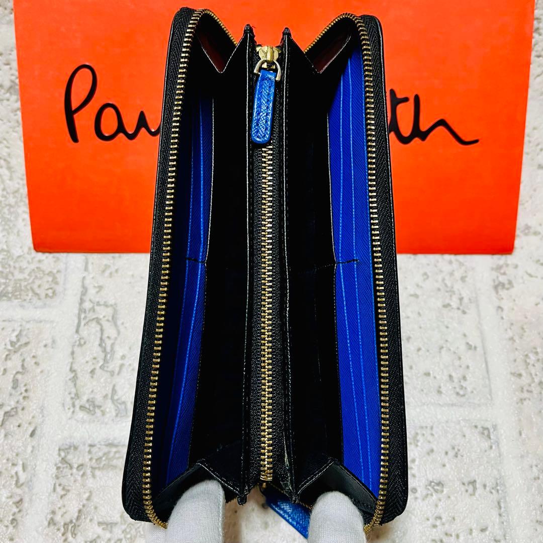 良品 ポールスミス スミシーハート 長財布 ロングウォレット ブラック 9308