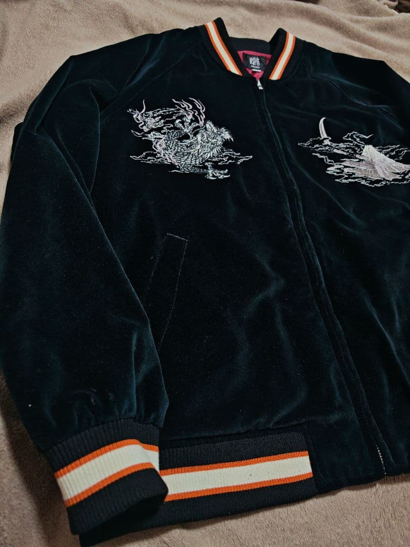 美品 別珍 龍 OBORO 日本限定 スカジャン ベロア vintage