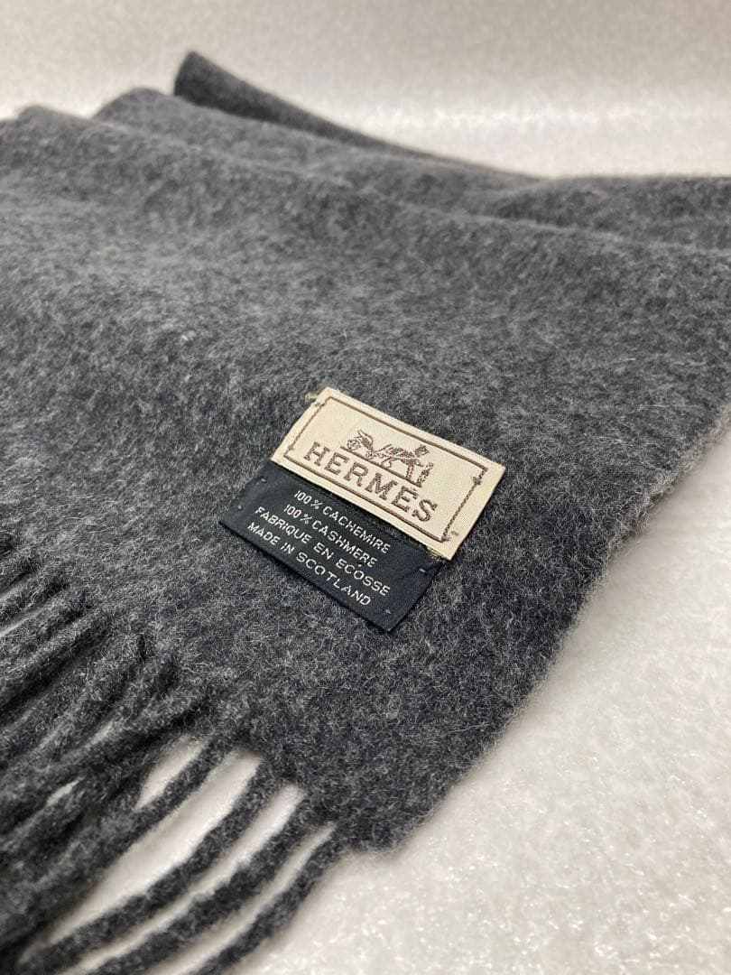 美品 HERMES エルメス 大判ストール マフラー　 リバーシブル カシミヤ