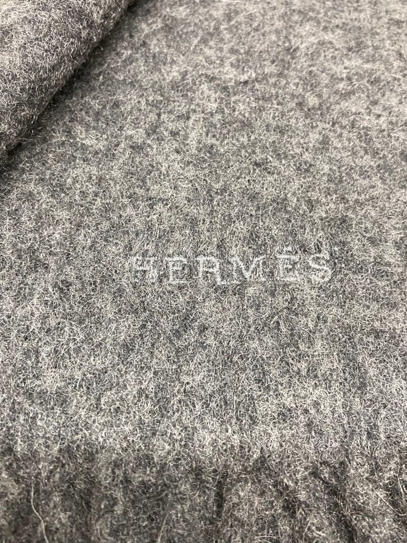 美品 HERMES エルメス 大判ストール マフラー　 リバーシブル カシミヤ