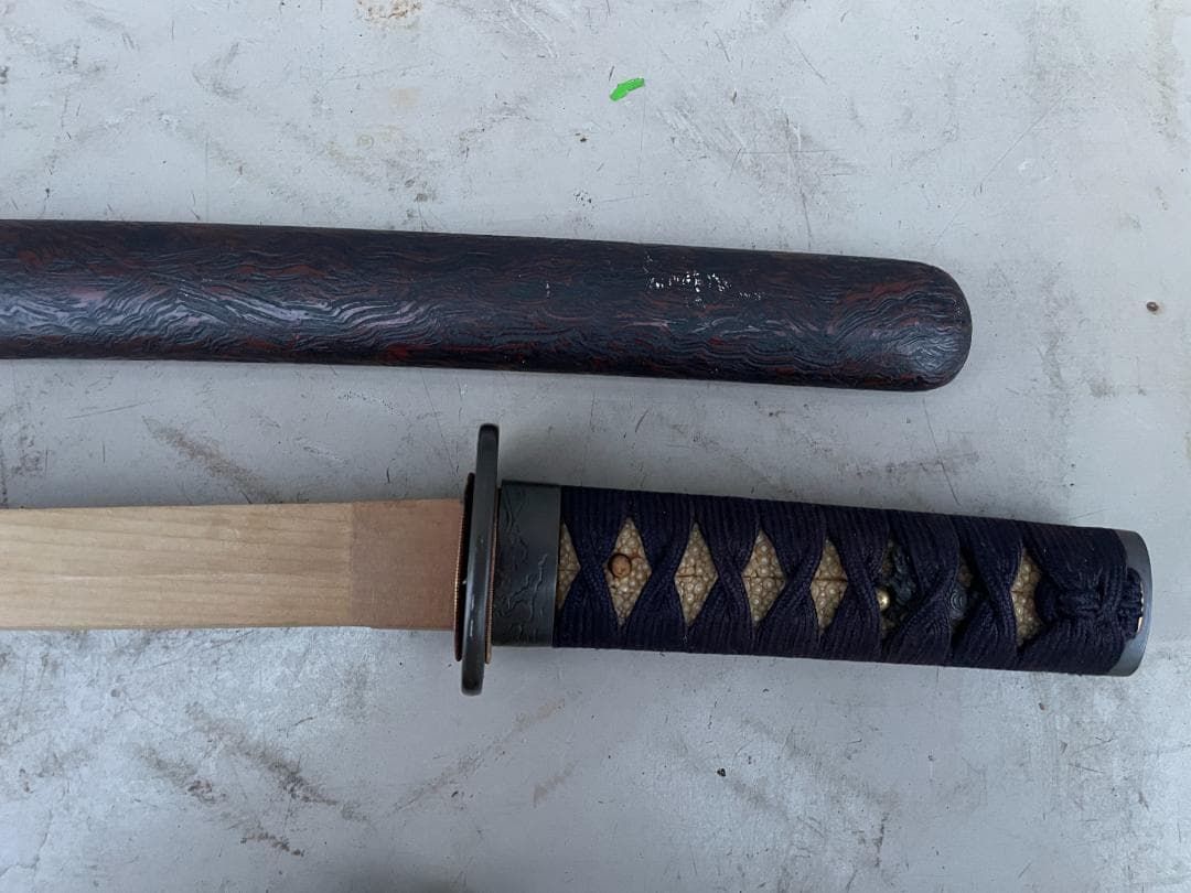 ★状態〇★ 竹光 模造刀 昭和レトロ [ 鍔 柄 が希少品 ] 古美術品 置物