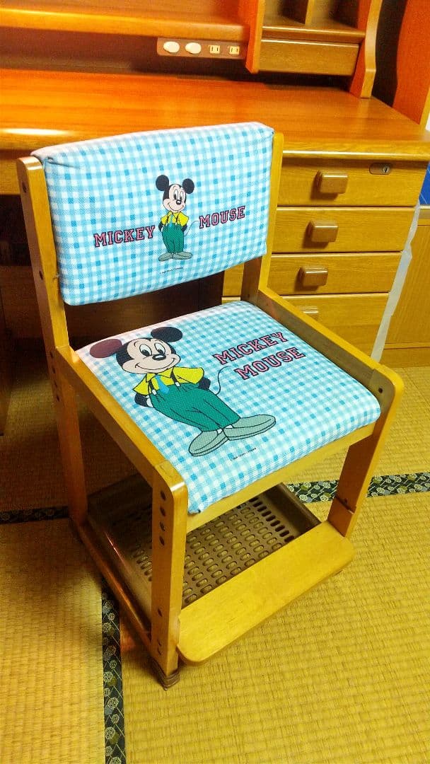 Disney ディズニー ミッキー 学習机 勉強机 子供机 椅子 鍵2本付き