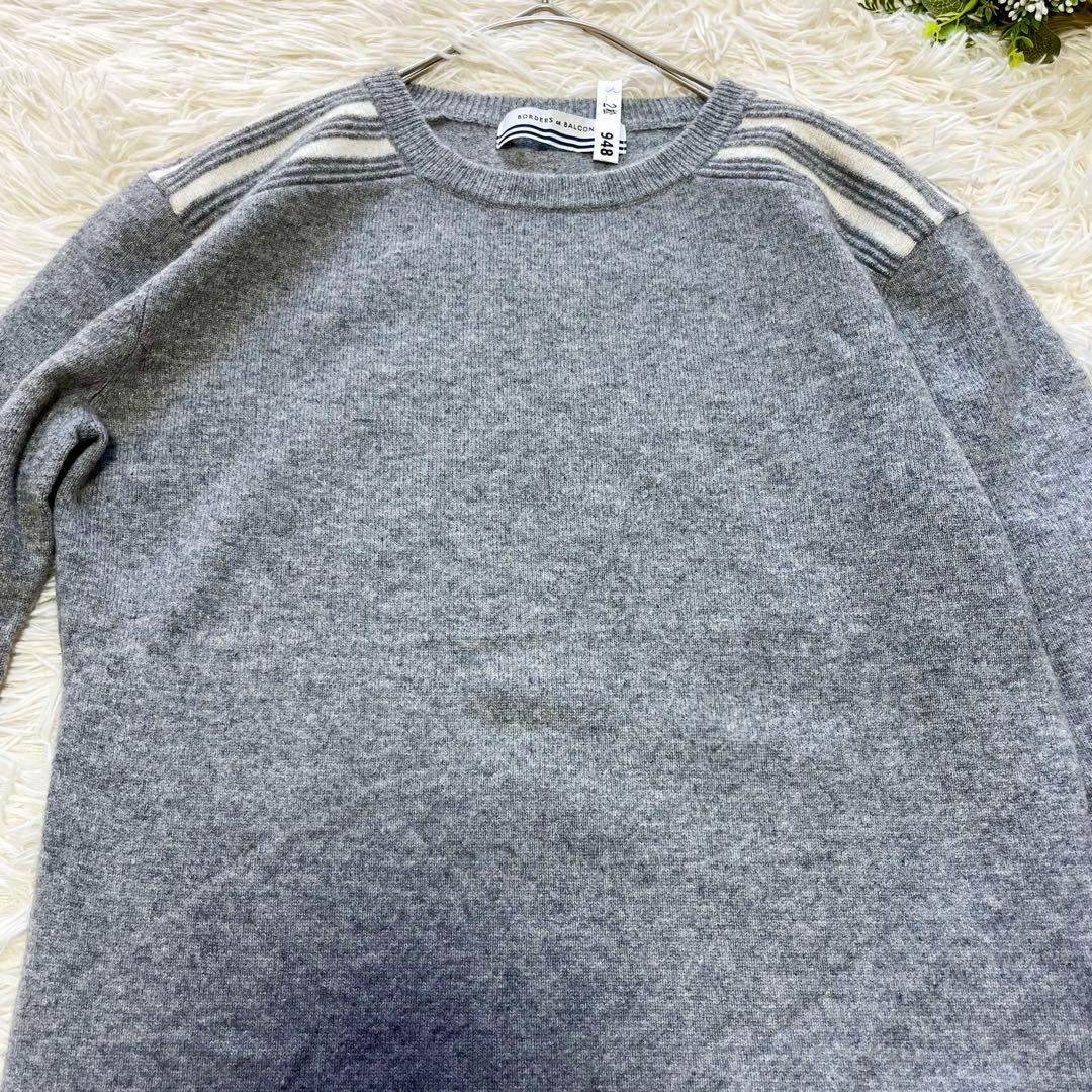 BORDERS at BALCONY ニット セーター カシミヤ 長袖 グレー