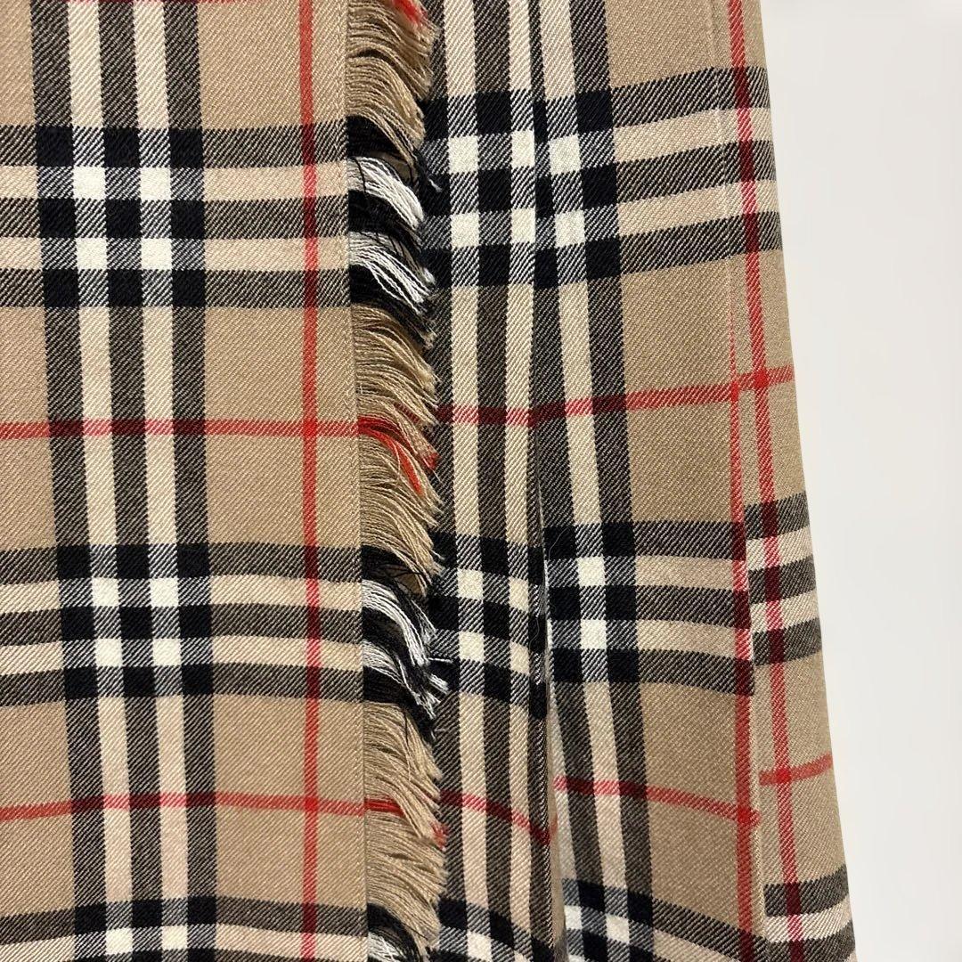 公*o様 Burberrys 巻きスカート ノバチェック ウール　フリンジ 美品