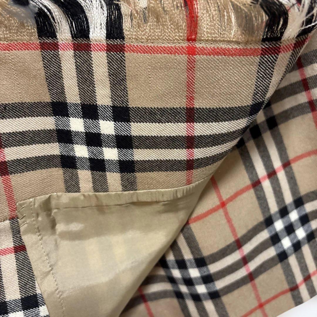 公*o様 Burberrys 巻きスカート ノバチェック ウール　フリンジ 美品