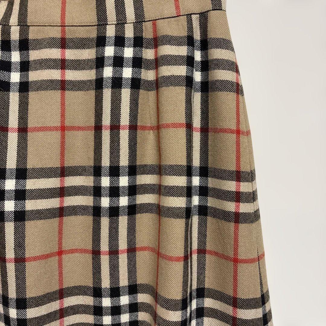 公*o様 Burberrys 巻きスカート ノバチェック ウール　フリンジ 美品