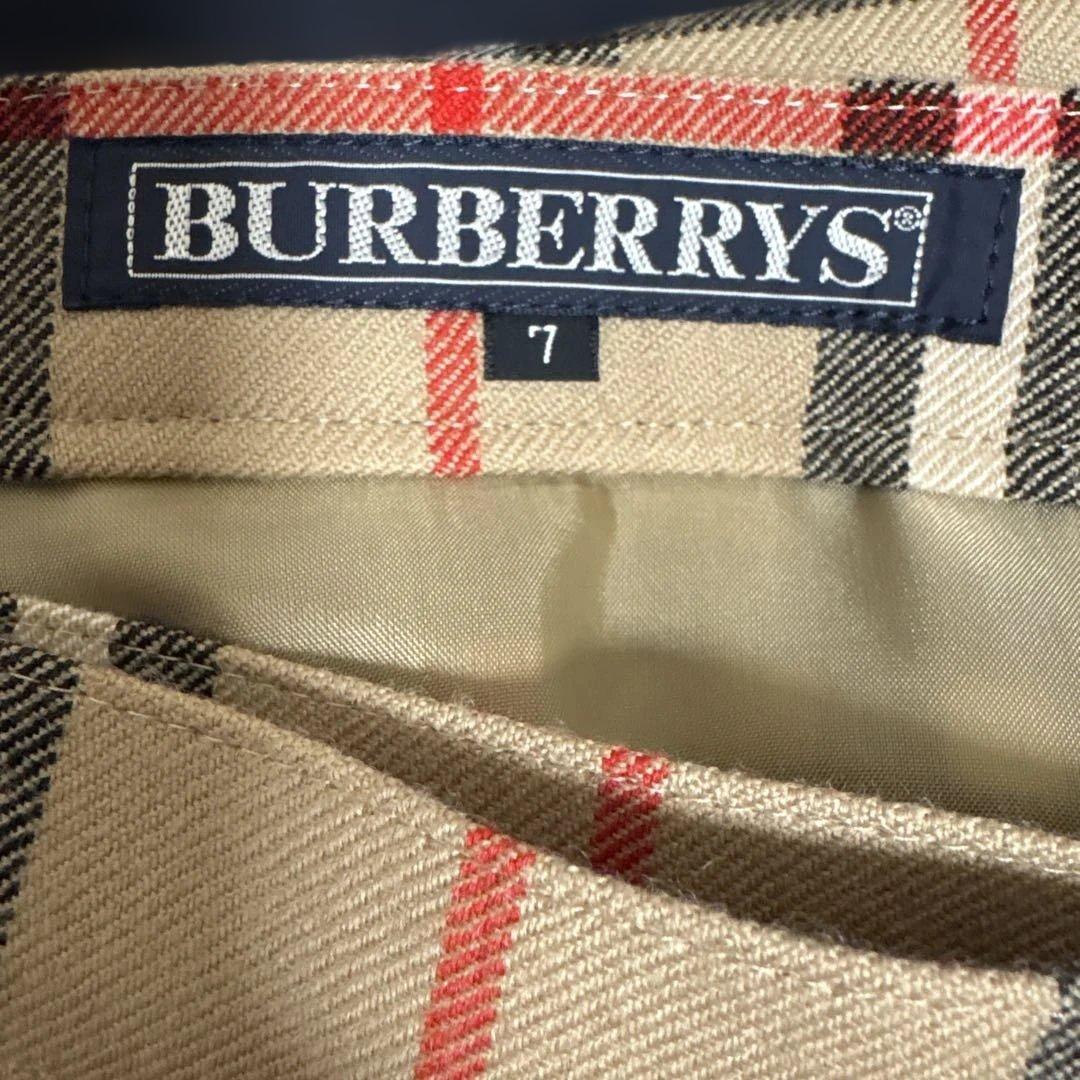 公*o様 Burberrys 巻きスカート ノバチェック ウール　フリンジ 美品