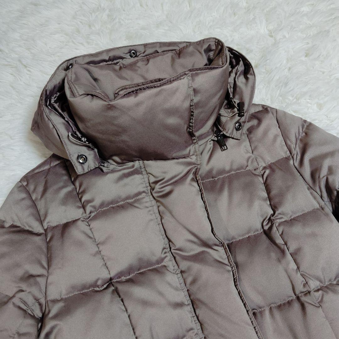 極美品 バーバリー ロンドン ダウンコート ピンクグレージュ 38 ノバチェック