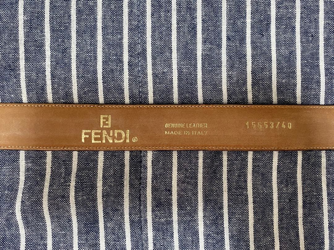 最終値下げ　FENDI フェンディ　シルバーバックルベルト　ズッカ柄