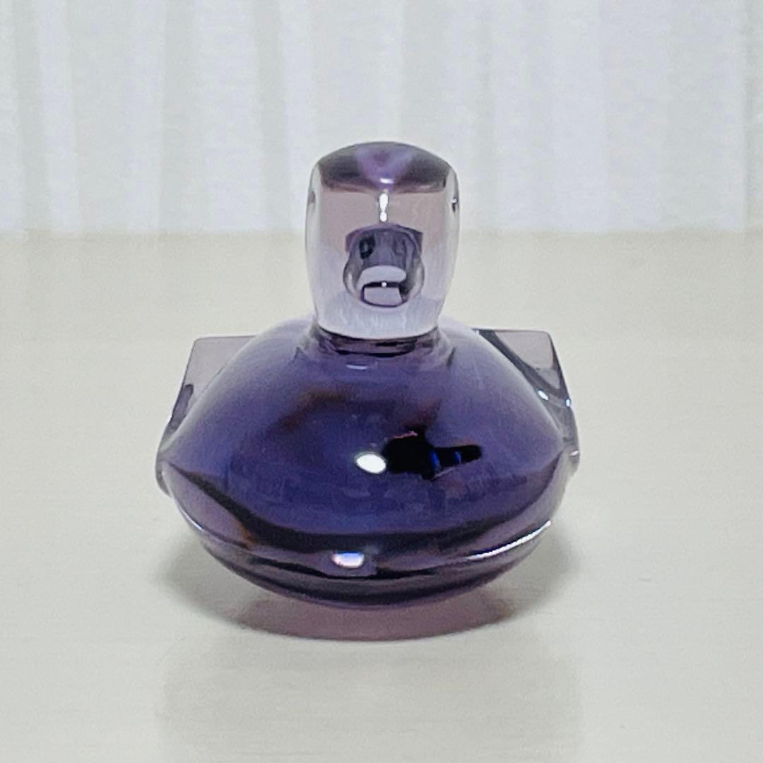 Baccarat バカラ アヒル 鳥 置物 クリスタル フィギュリン パープル