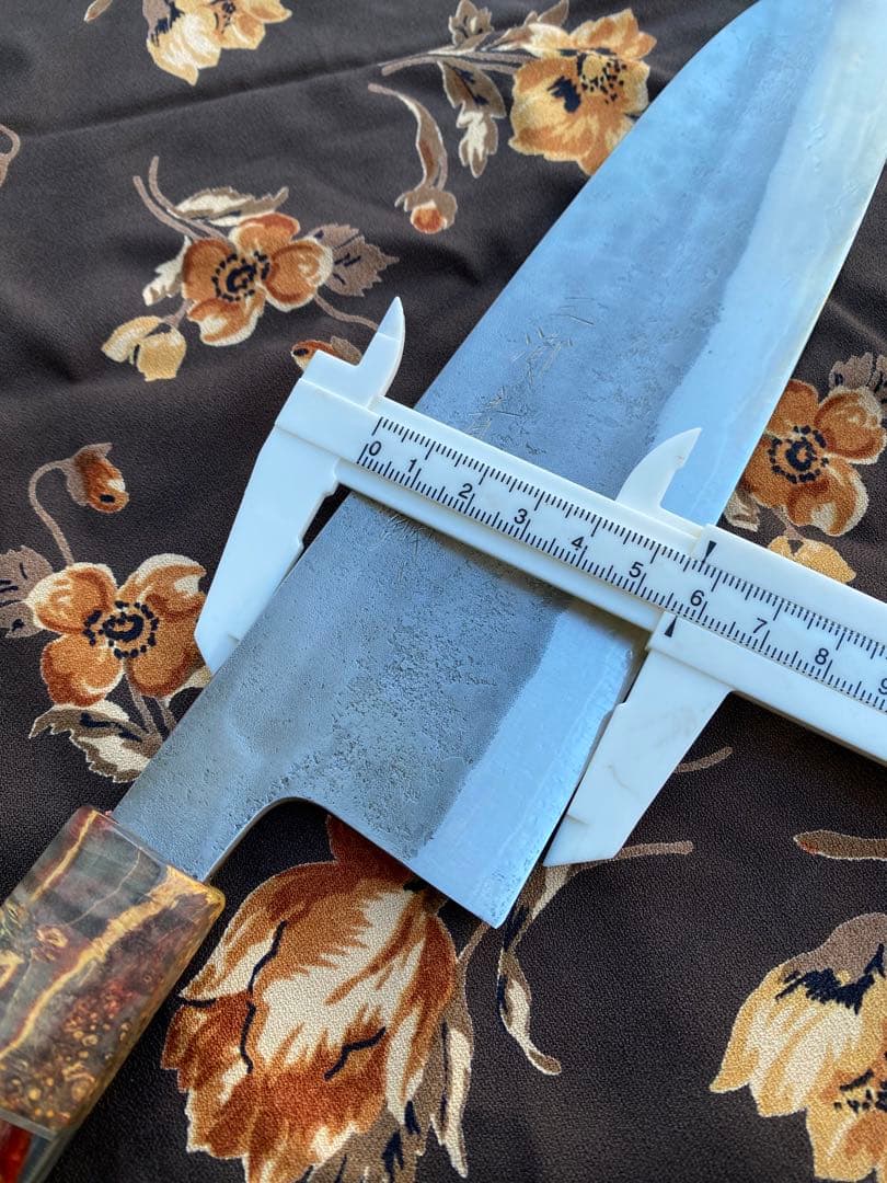 三浦刃物 青二鋼 梨地 牛刀240mm スタビイライズウッド柄