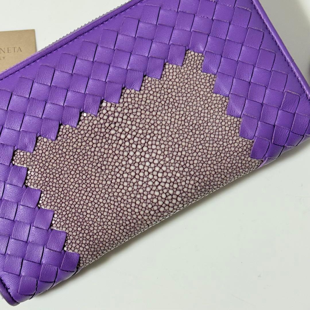 ⭐️新品未使用⭐️　ボッテガヴェネタ　イントレチャート　スティングレイ　長財布