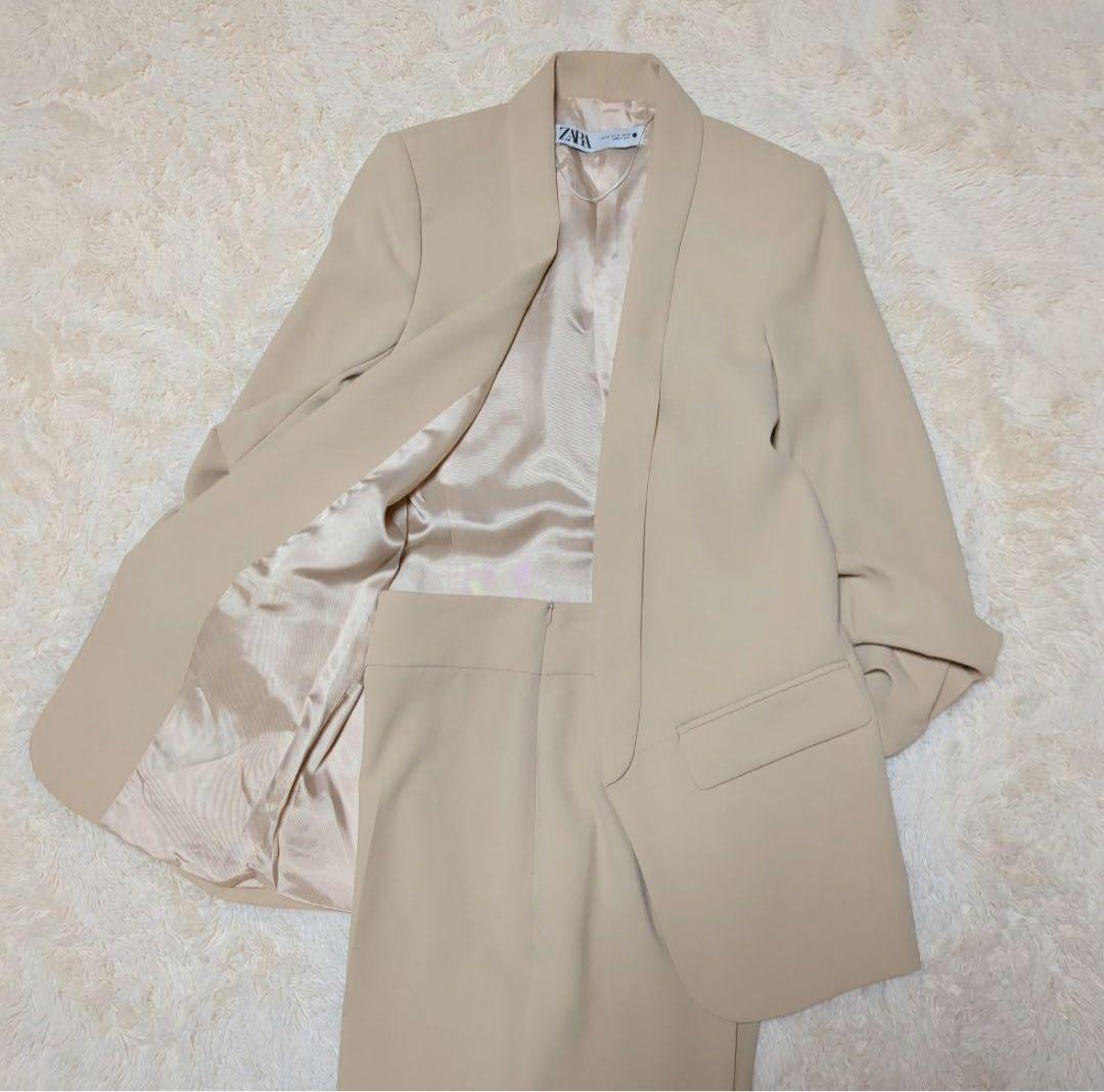 美品！ZARA　スーツセットアップ　ロールアップスリーブ　ワイドパンツ