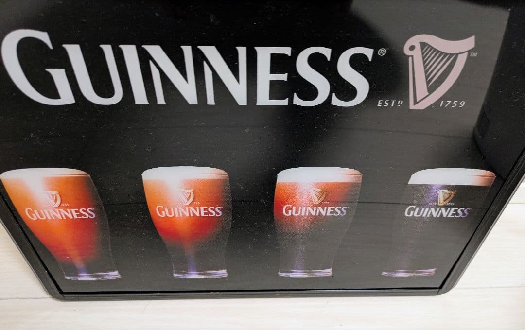Guinness ビール　ギネス　ネオン　パブミラー　 サイン　看板　照明