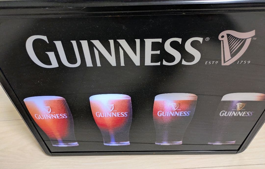 Guinness ビール　ギネス　ネオン　パブミラー　 サイン　看板　照明