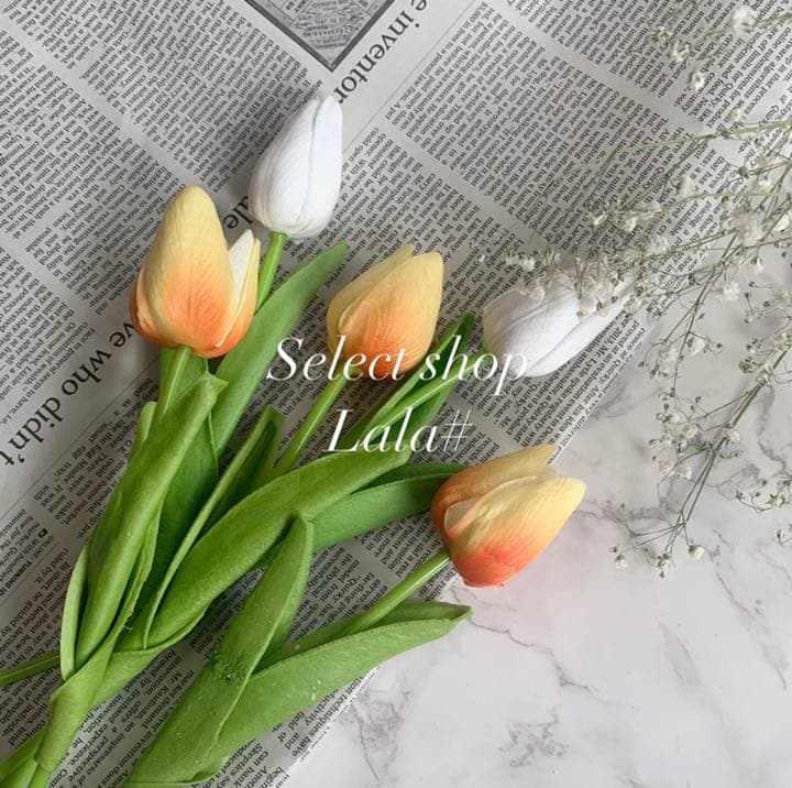 チューリップ 造花 5本セット♡花束  観葉植物 スリーズ ドライフラワー