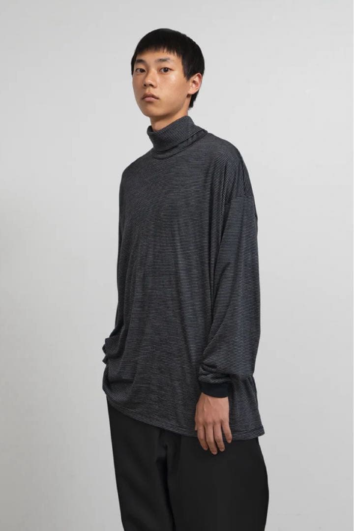 トップス Graphpaper Wool Border L/S TurtleNeckTee