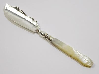 シルバーバターナイフ(16) シンプル マザーオブパール 送料無料