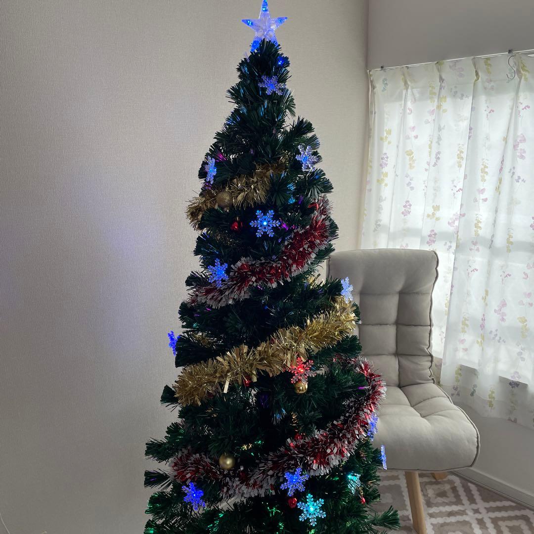 クリスマスツリー 約180cm 星型トップ装飾