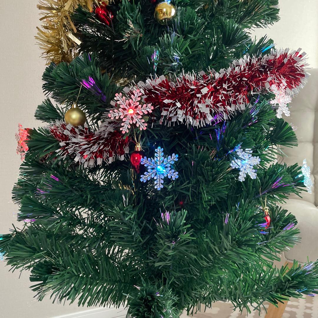 クリスマスツリー 約180cm 星型トップ装飾