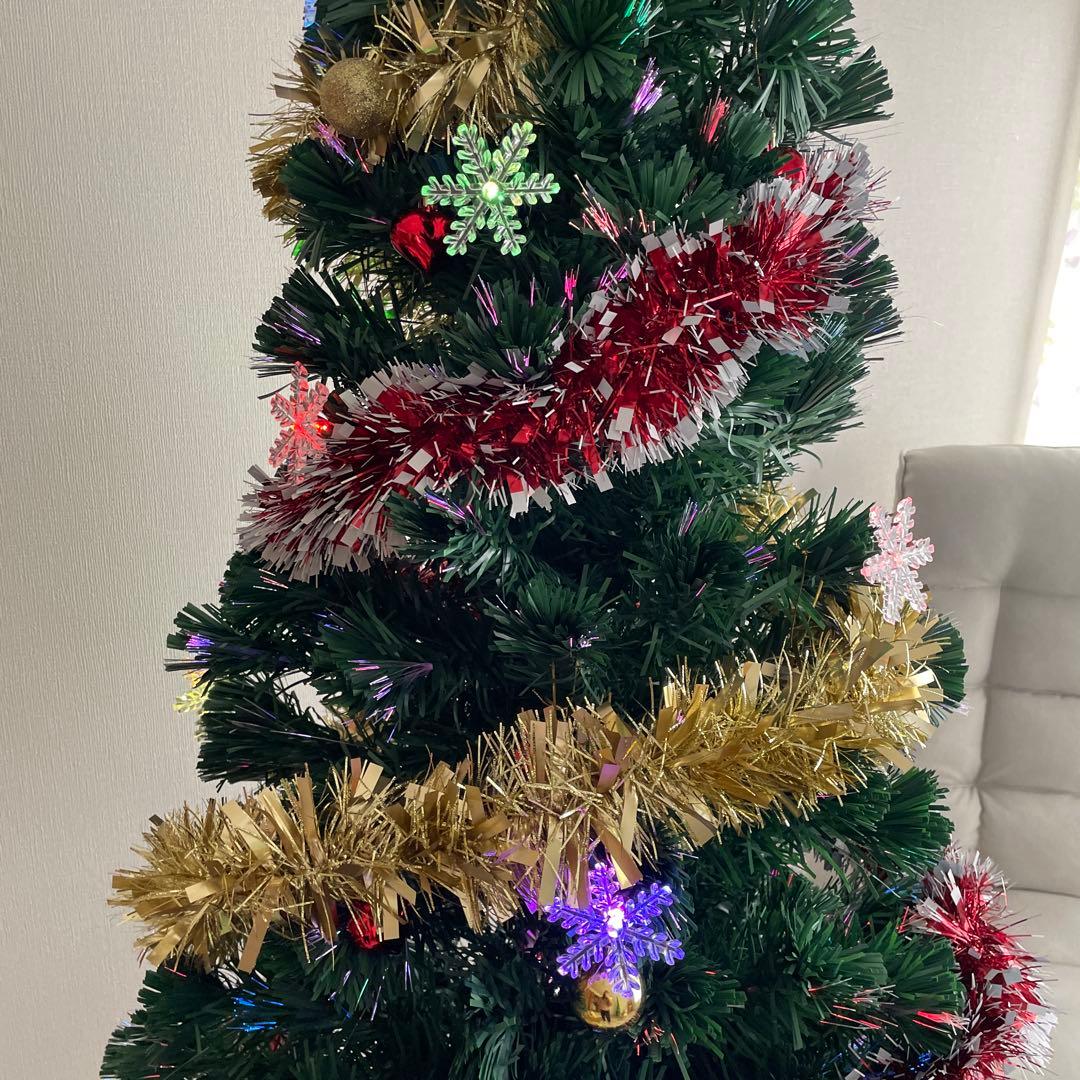 クリスマスツリー 約180cm 星型トップ装飾