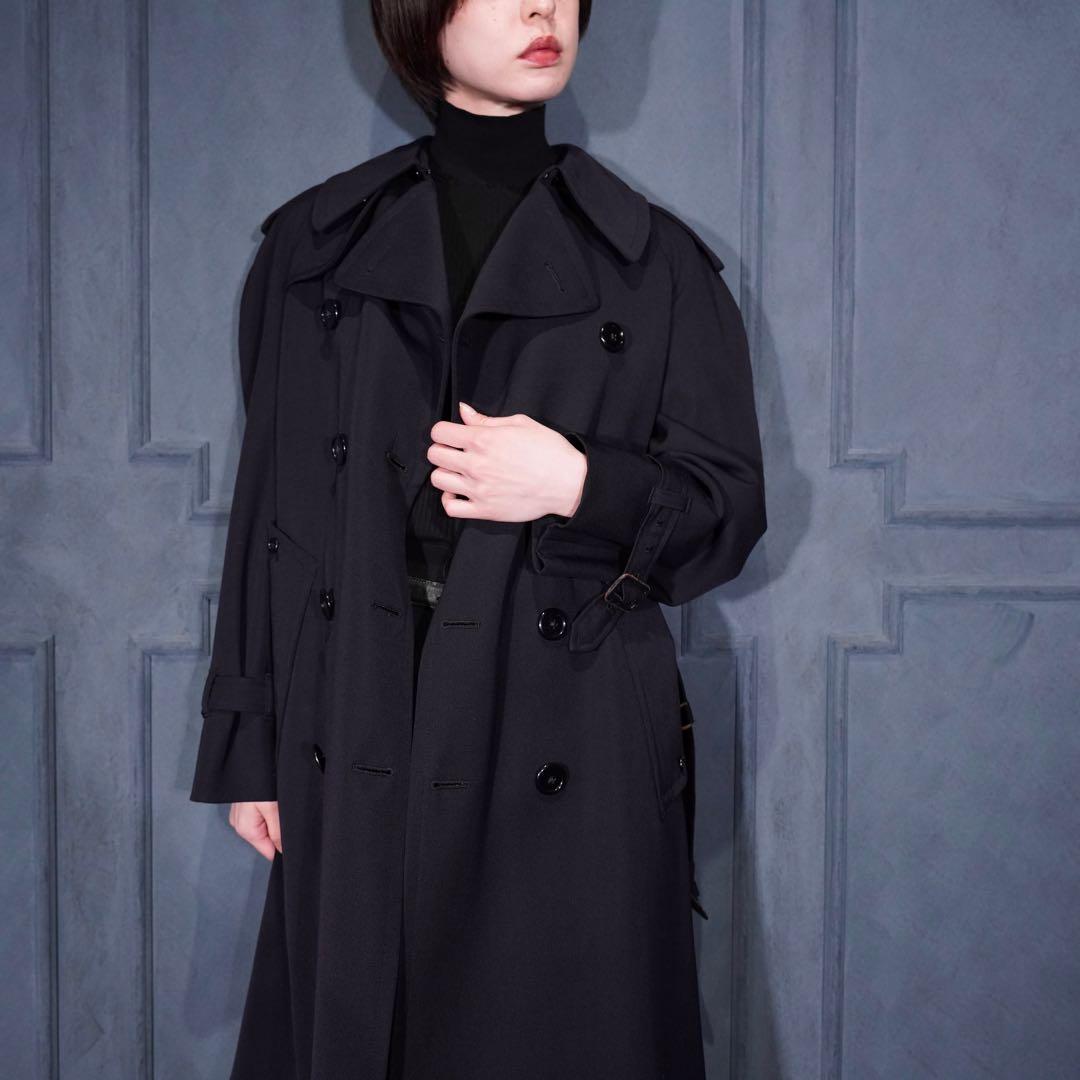 Aquascutum アクアスキュータムウールベルテッドトレンチコート
