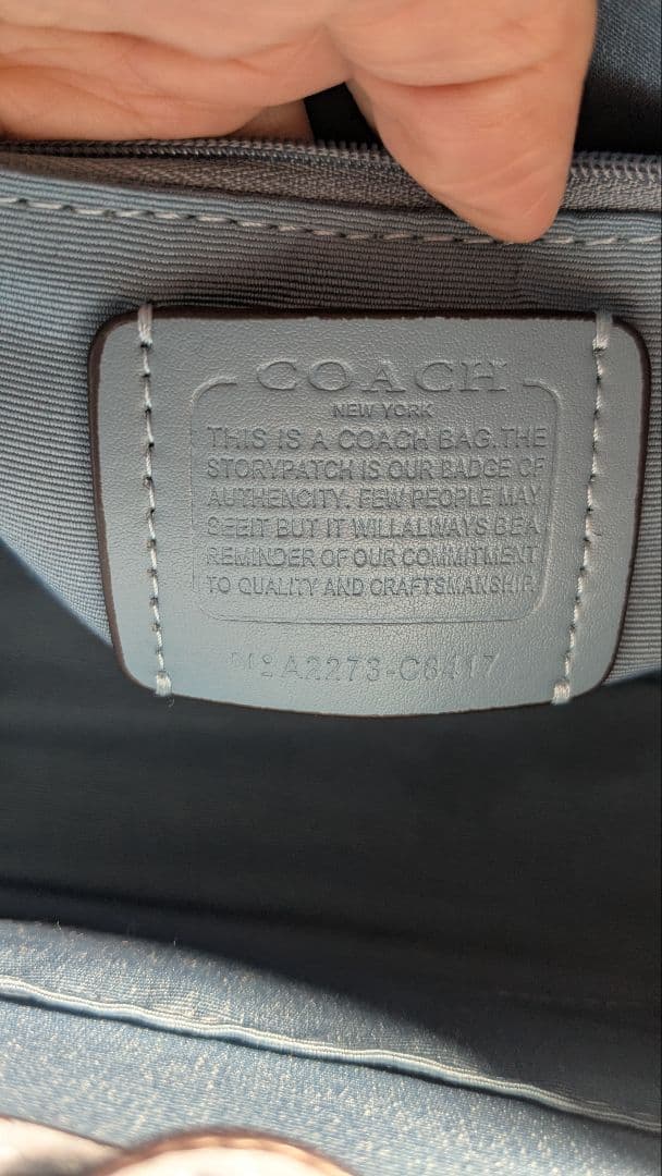 COACH 　コーチ　シグネチャー　ブルー　トートバッグ　美品
