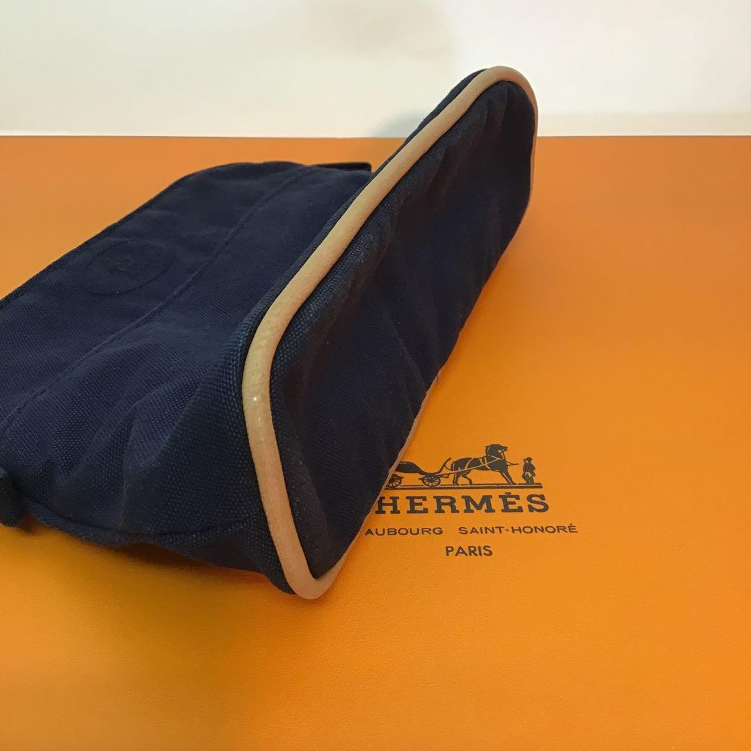 ‼️最終値下げ‼️❣️エルメス HERMES❣️ ボリードポーチ　小物入れ　ネイビー