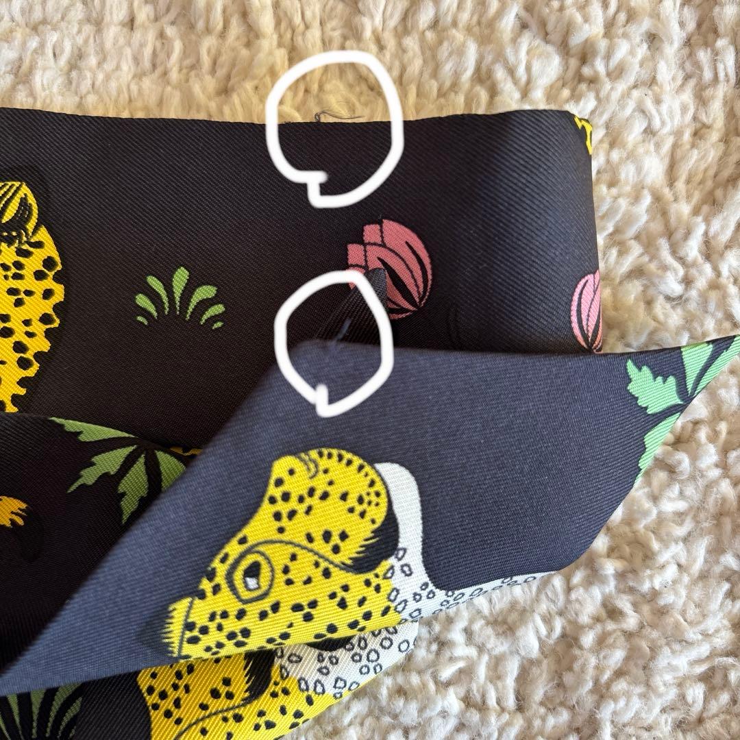 HERMES エルメス ツイリー twilly レオパード