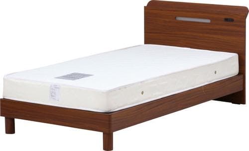 《新品・送料無料》木製ベッド　宮・ＬＥＤライト付