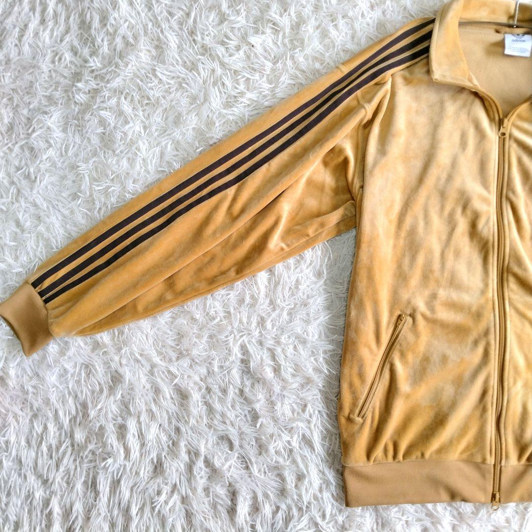 美品✨アディダス　トラックジャケット　ベッケンバウアー　ベロア　トレフォイルロゴ