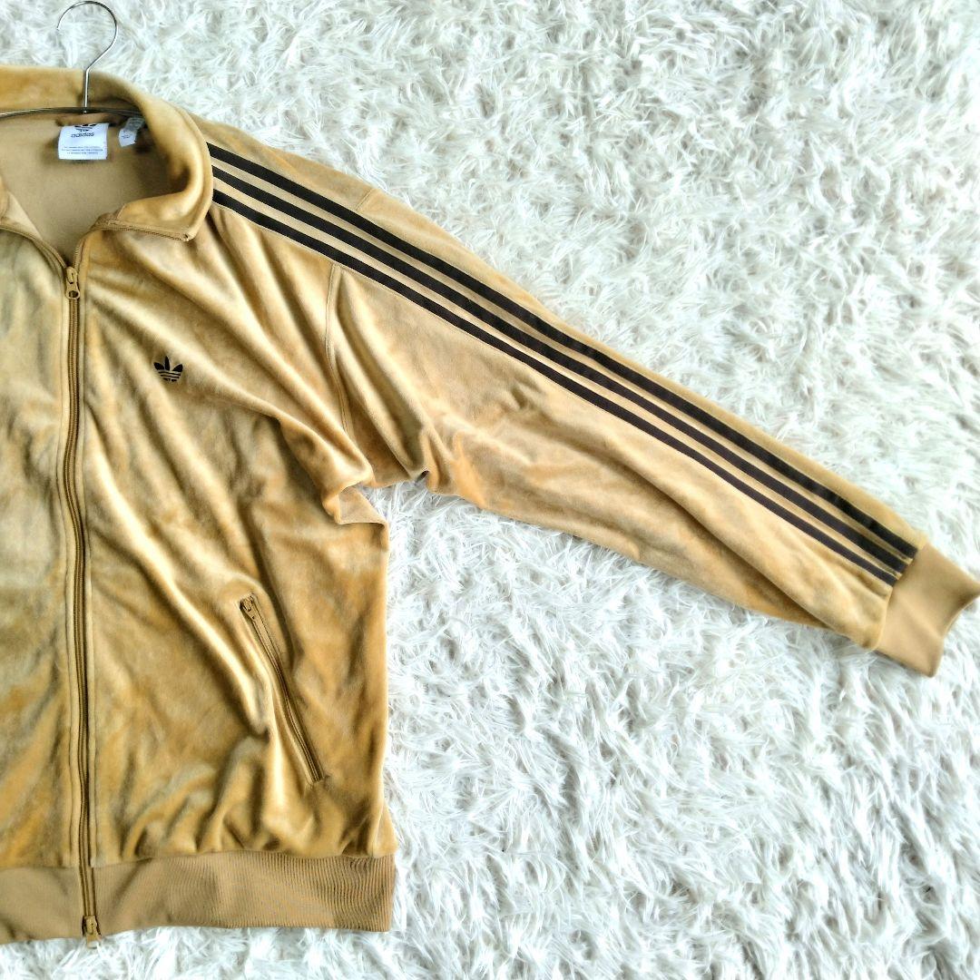美品✨アディダス　トラックジャケット　ベッケンバウアー　ベロア　トレフォイルロゴ