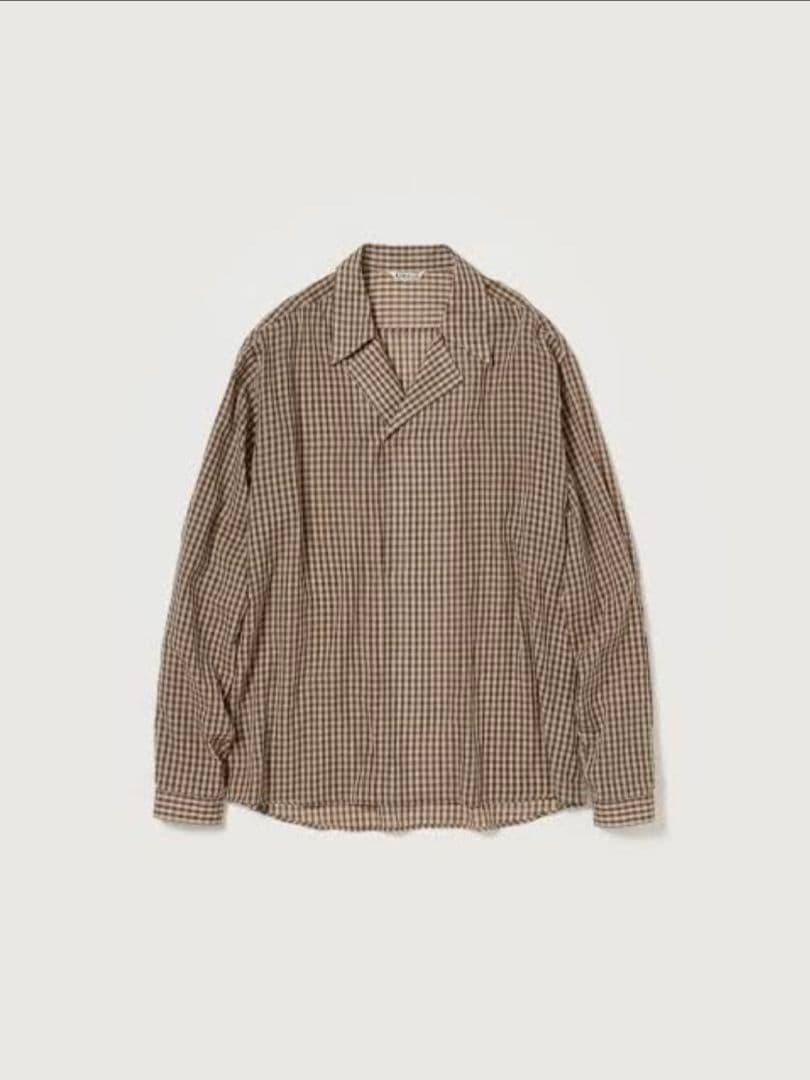トップス 25ss AURALEE AIRY LIGHT COTTON CHECK 3