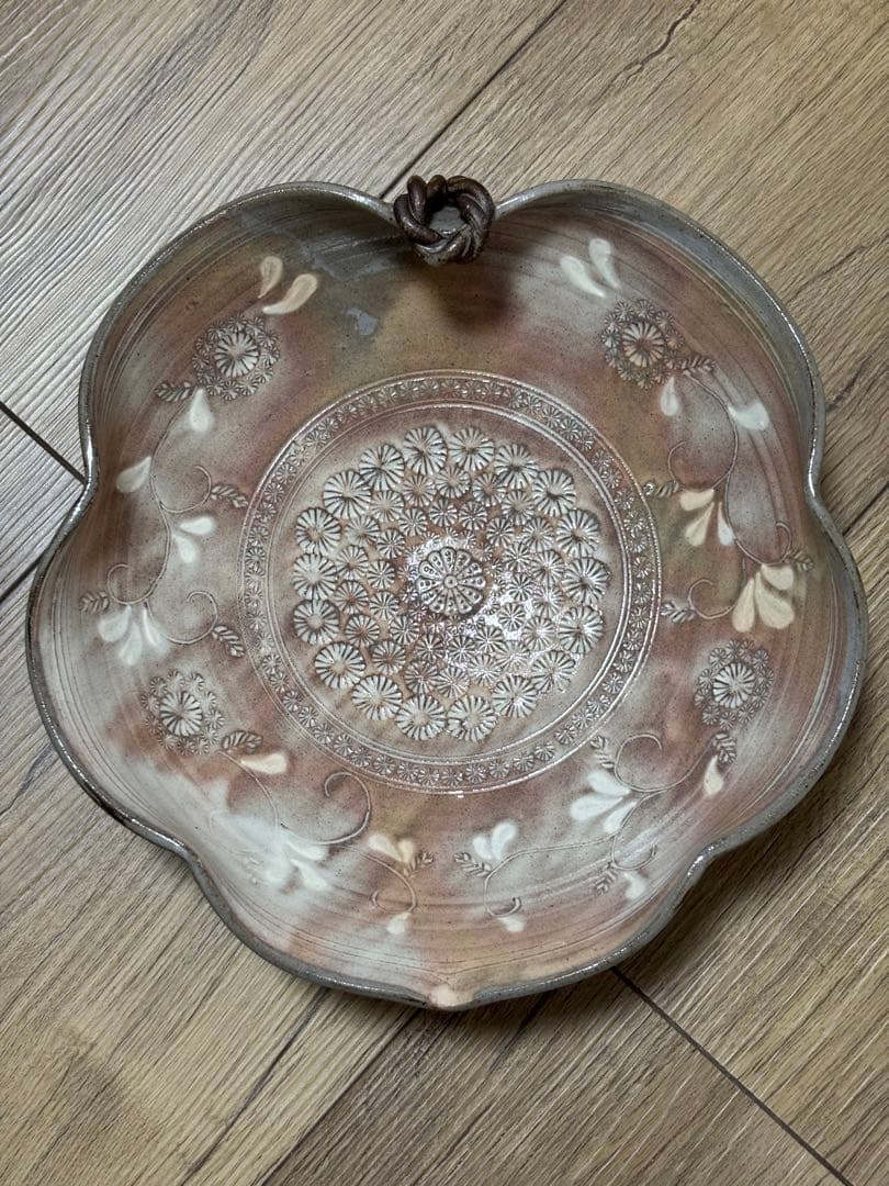 作家さんの器 京焼 清水焼 鉢 三島手 象嵌 印花 唐草 菓子器 茶道 希少品