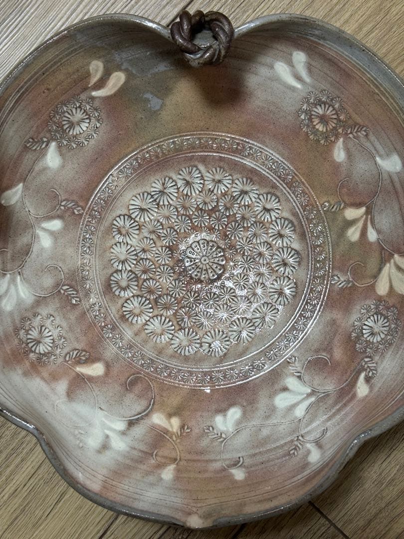 作家さんの器 京焼 清水焼 鉢 三島手 象嵌 印花 唐草 菓子器 茶道 希少品
