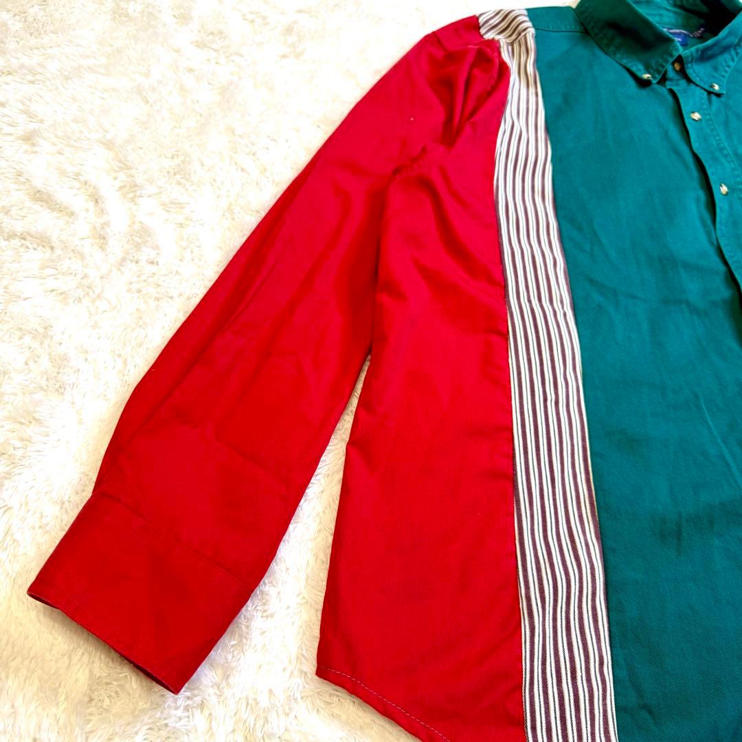 【希少】Ralph Lauren ポロベア刺繍 マルチカラー パッチワーク XL
