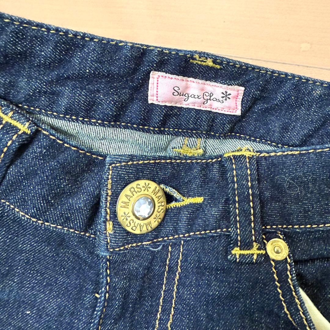 MARS sugar gloss ガーターデニム Y2K ラメ ジーンズ パンツ